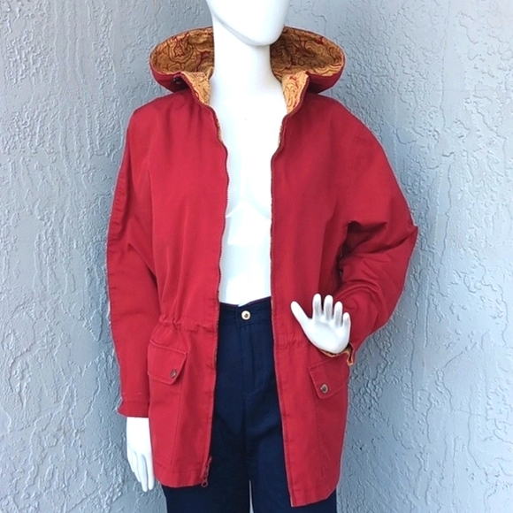 Casual Corner Jackets & Blazers - [CASUAL CORNER]  LADIES PURE COTTON REVERSIBLE  HOODED JACKET Size La…